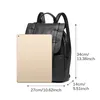 Lederrucksack Schwarz mit 3 Riemen – Eleganter City- & Produktbild-Vorschau 3