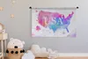 MuchoWow® Wandteppich Wandbehang Weltkarte - Aquarell - Produktbild-Vorschau 4