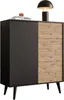 Zweitürige Kommode CONE KD104 Schwarz / Artisan Eiche Produktbild-Vorschau 5