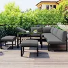 Flieks Gartenmöbel Set 5-tlg, Balkonmöbel Set für 6-7 Produktbild-Vorschau 3