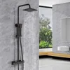 AICA Schwarzes Duschset mit 38 °C thermostatischem Produktbild-Vorschau 2