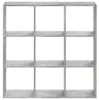 vidaXL Libreria grigio cemento 102x32x102 cm materiale Anteprima dell’immagine prodotto 4