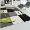 Tappeto di design con taglio sagomato Motivo a quadri Verde Anteprima dell’immagine prodotto 1