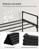 A close-up view of a black shoe rack with text and diagrams highlighting its features. Anteprima dell’immagine prodotto