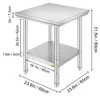 VEVOR Edelstahl Arbeitstisch 60 cm x 60 cm Produktbild-Vorschau 6