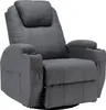 Massagesessel 360° drehbar Stoff Relaxsessel Heizung Produktbild-Vorschau 1