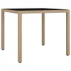 5-tlg. Garten-Essgruppe mit Kissen Beige Poly Rattan Produktbild-Vorschau 3
