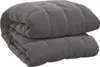 A folded gray weighted blanket on a white background. Produktbild-Vorschau