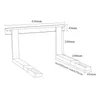 A line drawing diagram of a microwave wall mount with dimensions indicated. Produktbild-Vorschau