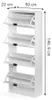 Botník na boty Vicco Gizmo Bílá 59 x 146.6 cm se 4 Náhled obrázku produktu 2