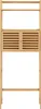 A freestanding wooden shelf unit with two cabinet doors. Produktbild-Vorschau