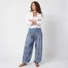 Haremshose Damen weite Hose mit Gummizug Sommerhose Gr. 36 Produktbild-Vorschau 4