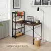 Bureau informatique HERSHEY 122x61x120cm - Bois foncé Voir les images du produit 7
