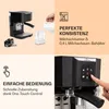 Klarstein 1,4 L Siebträgermaschine für 2 Tasse Kaffee, Mini Produktbild-Vorschau 3