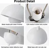 Weiße Tischlampe in Pilzform mit Blumentopf, Metall, 34 cm, Produktbild-Vorschau 2
