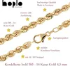Goldkette Kordelkette Länge 50 cm - Breite 4,5 mm - 585-14 Produktbild-Vorschau 4