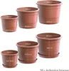 Plastard Blumentopf Ø 35 cm rund – Terrakotta – Pflanzkübel Produktbild-Vorschau 7