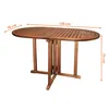 Eukalyptus Balkontisch oval klappbar - 120 x 70 cm - Garten Produktbild-Vorschau 4
