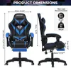 Gaming-Stuhl Bürostuhl mit Fußstütze, Massage Stuhl Produktbild-Vorschau 7