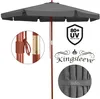 Kingsleeve Parasol de jardin en bois Ø 330 cm anthracite Voir les images du produit 1