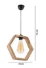 Opviq, Hexagon Natural,Leuchter, Natürlich, HOLZKÖRPER, 30 Produktbild-Vorschau 5