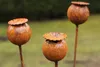 3er Set Gartenstecker Rost Mohn - Edelrost Gartendeko Produktbild-Vorschau 4