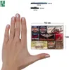 A hand is shown next to a set of Harley-Davidson magnets, with dimensions indicated. Podgląd zdjęcia produktu