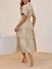 Damenkleid, extra lang, plissiert, mehrlagig fließendes Produktbild-Vorschau 4