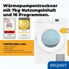 Exquisit Wärmepumpentrockner, 7kg Fassungsvermögen, Produktbild-Vorschau 2