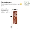 UNUS® Gartenschild Willkommen 99 cm Roststecker Rostoptik Produktbild-Vorschau 4