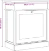vidaXL Scarpiera grigia 50 x 28 x 58 cm in legno di Anteprima dell’immagine prodotto 7