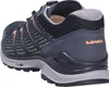Side view of a blue and orange LOWA hiking shoe. Voir les images du produit