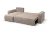 A sectional sofa bed in a corduroy-like fabric, shown in an unfolded configuration against a white background. Produktbild-Vorschau