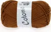 A ball of brown yarn with a label. Produktbild-Vorschau