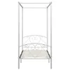 vidaXL Châssis de lit à baldaquin blanc métal 100 x 200 cm Voir les images du produit 2