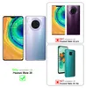 Collage showing a phone case's compatibility with different Huawei Mate 30 models. Produktbild-Vorschau