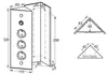 THEBO 3-fach Energie-Ecksäule STA 3007/320/3, abschaltbar Produktbild-Vorschau 2
