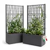 BigDean 2X Blumenkasten mit Rankgitter Pflanzkasten 80x36x Produktbild-Vorschau 1