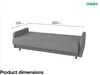 MEBLINI Sofa mit Schlaffunktion - Schlafcouch Ausziehbar - Produktbild-Vorschau 8