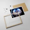 Gerahmtes Poster - Rahmen in heller Eiche - Kosmonaut Katze Produktbild-Vorschau 4