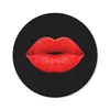 MuchoWow® Mauspad Mousepad Lippen - Rot - Schwarz 30x30 cm Produktbild-Vorschau 1