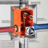 Diagram showing the installation of a concealed shower valve system. Produktbild-Vorschau