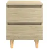 vidaXL Table de nuit avec pieds en pin Chêne Sonoma Voir les images du produit 9