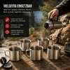 6 Camping Becher Stahl Campingbecher Kaffebecher Espresso Produktbild-Vorschau 5