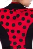 Close-up of the back of a red and black polka dot costume. Produktbild-Vorschau