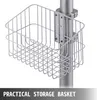 A silver wire basket attached to a silver pole. Produktbild-Vorschau
