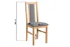 Chaise de salle à manger, bois de chêne massif Chaise Voir les images du produit 4