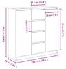 vidaXL Příborník se zásuvkami Bílý 100,5x35x98,5 cm Náhled obrázku produktu 8