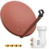 PremiumX SAT Anlage 80cm Antenne Aluminium Twin LNB WE 4x Produktbild-Vorschau 1