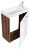 Handwaschplatz mit Hochglanz-MDF-Fronten walnuss-weiß Produktbild-Vorschau 5
